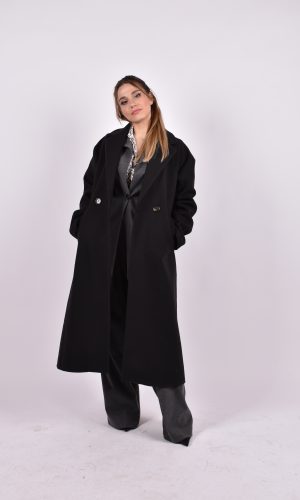 Γυναικείο Μαύρο Παλτό Over Size